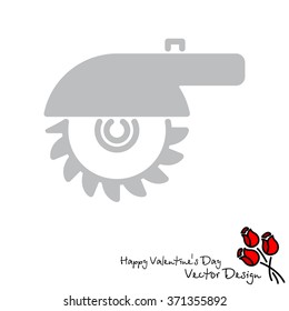 Web line icon. Circular saw