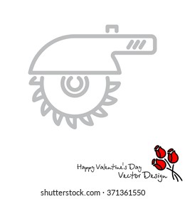 Web line icon. Circular saw