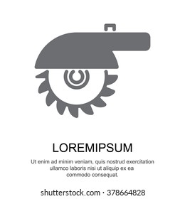 Web line icon. Circular saw
