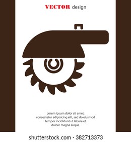 Web line icon. Circular saw