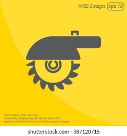 Web line icon. Circular saw