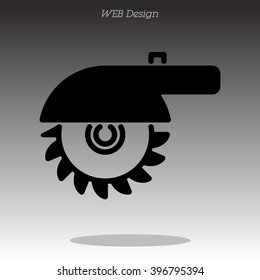 Web line icon. Circular saw