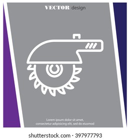 Web line icon. Circular saw