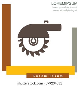 Web line icon. Circular saw