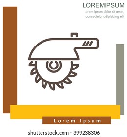 Web line icon. Circular saw