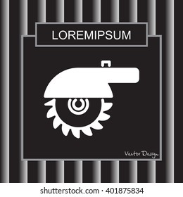 Web line icon. Circular saw