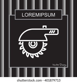 Web line icon. Circular saw