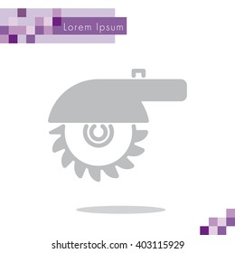 Web line icon. Circular saw