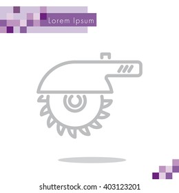 Web line icon. Circular saw