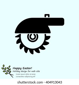 Web line icon. Circular saw