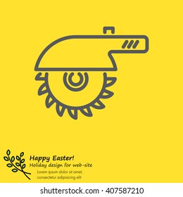 Web line icon. Circular saw