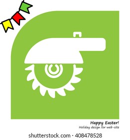 Web line icon. Circular saw
