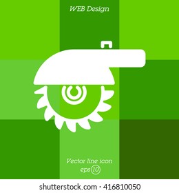 Web line icon. Circular saw