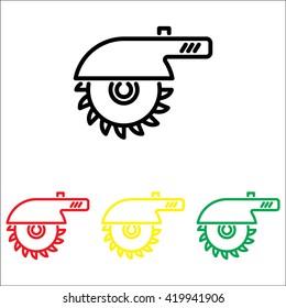 Web line icon. Circular saw