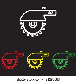 Web line icon. Circular saw