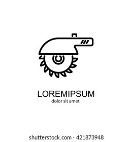 Web line icon. Circular saw