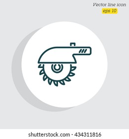 Web line icon. Circular saw