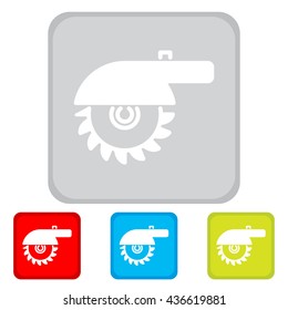 Web line icon. Circular saw