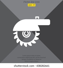 Web line icon. Circular saw