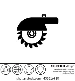 Web line icon. Circular saw