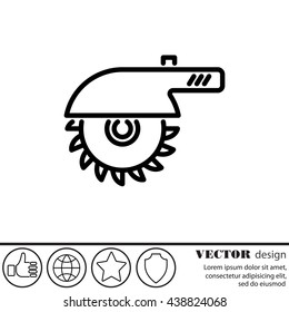 Web line icon. Circular saw