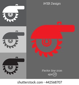 Web line icon. Circular saw