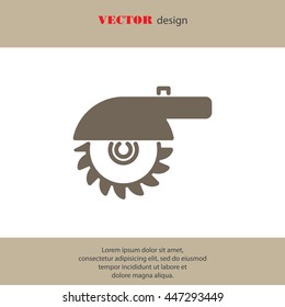 Web line icon. Circular saw
