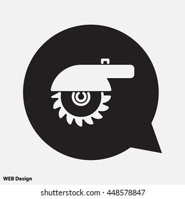 Web line icon. Circular saw