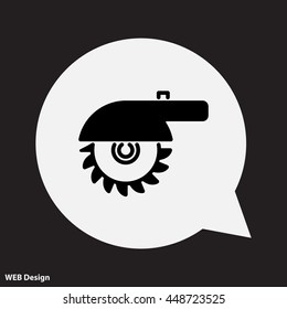 Web line icon. Circular saw