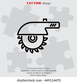 Web line icon. Circular saw