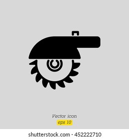 Web line icon. Circular saw