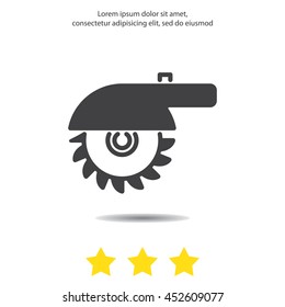Web line icon. Circular saw