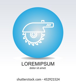 Web line icon. Circular saw