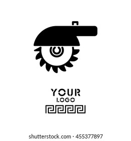 Web line icon. Circular saw