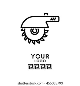 Web line icon. Circular saw