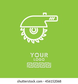 Web line icon. Circular saw