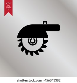 Web line icon. Circular saw