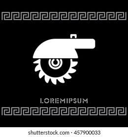 Web line icon. Circular saw