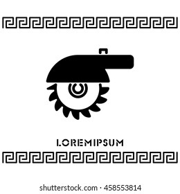 Web line icon. Circular saw
