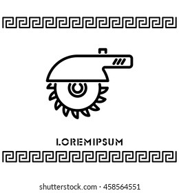 Web line icon. Circular saw