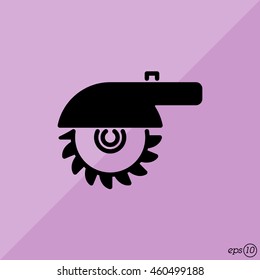 Web line icon. Circular saw