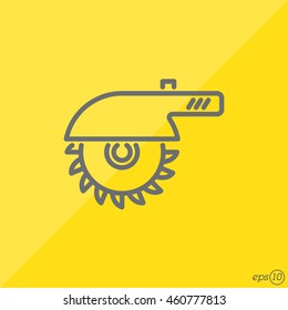 Web line icon. Circular saw