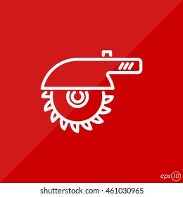 Web line icon. Circular saw