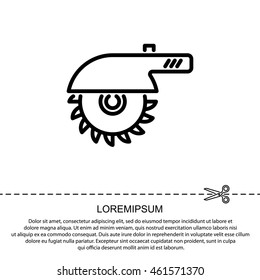 Web line icon. Circular saw