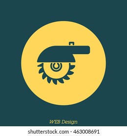 Web line icon. Circular saw