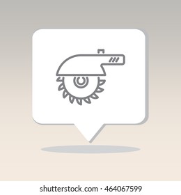 Web line icon. Circular saw