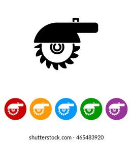 Web line icon. Circular saw