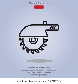 Web line icon. Circular saw