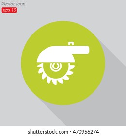 Web line icon. Circular saw