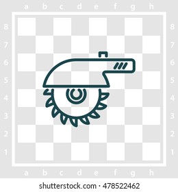 Web line icon. Circular saw